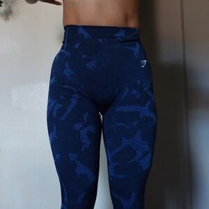 Gymshark Blue ad adapt camo seamless leggings